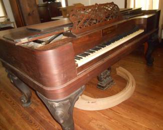 Victorian Decker Bros square grand piano