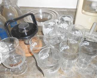 Coca Cola glasses, misc