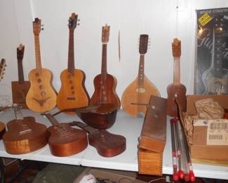 Handmade instruments, guitars, ukeleles, mandolins,