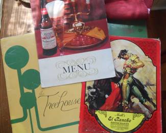 Vintage menus