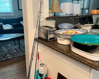 Fishing poles and air beds