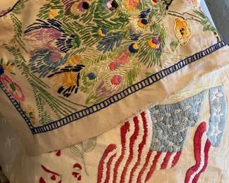 vintage hand embroidered textiles