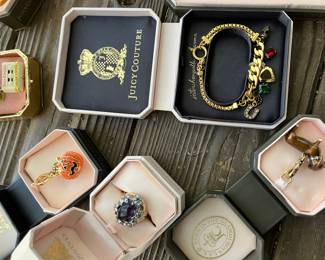 vintage juicy couture charms rings bracelet