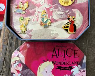 collectable Alice in Wonderland pins vintage