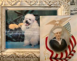 vintage poodle 60's moving poodle art. vintage sailor and lots more!