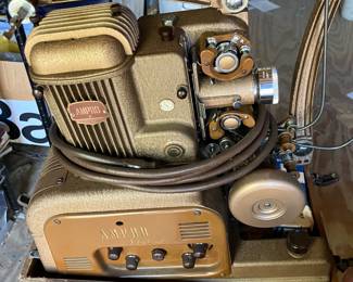 vintage 16 mm projector with speaker