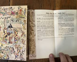 Rare Trader Vic's original drink menus 2 available. perfect condition