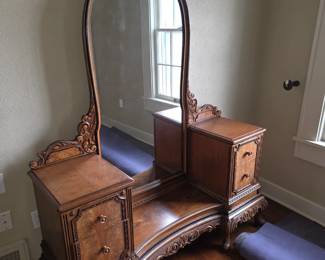 Carved vanity