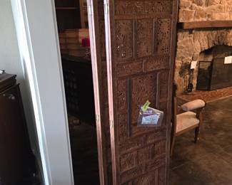 Carved room divider