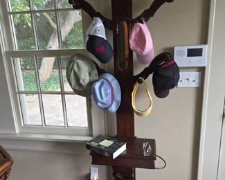 Oak hall tree