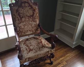Oak carved parlor chair