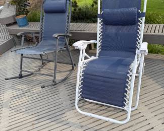 Zero gravity lounger; outdoor rocker