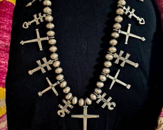 Vintage Pueblo Cross hallmarked HT