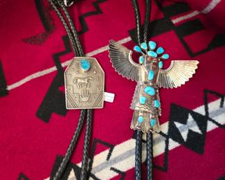 Joel Parajito Bolo and unmarked Zuni Bolo