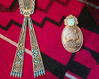 Billy Betoney unique Bolo and Anthony Lovato Spirit pendant