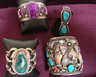 Selection of cuffs and a stunning ring