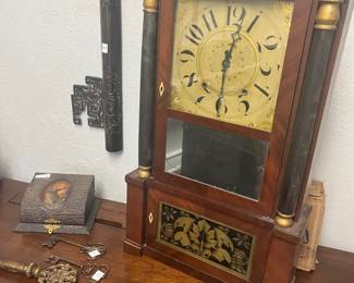 Antique New England clock with wood gears (needs repair)
