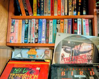Tons of videos and laser discs