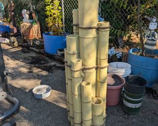 Tiki faux bamboo water feature
