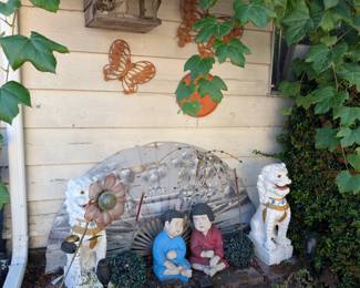 Lots of Asian styles yard pieces
