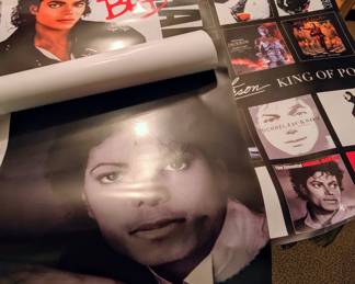 Just discovered!!! Michael Jackson posters!!! Manny of them are commemorative with his birth and death years. 9 total including Thriller cover and Thriller 25th anniversary