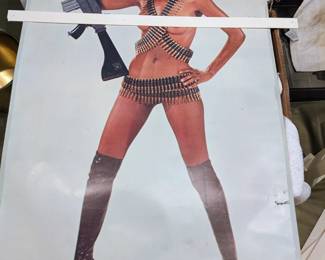 Rare and excellent THINK ABOUT IT original poster by Dozier Mobley. It has been lightly trimmed but still has its attributions on the bottom corners, some light wear. There is a copy of this in the Victoria and Albert Museum in London.