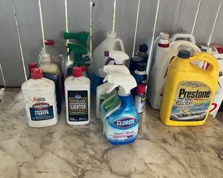 Cleaning supplies, oil and much more