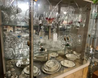 Lots of crystal and glassware