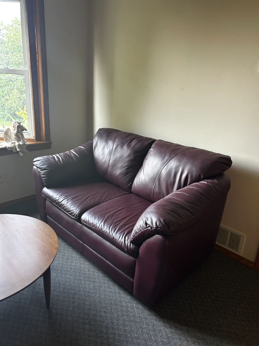 . . . a nice leather love seat