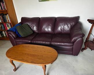 . . . and its matching leather couch