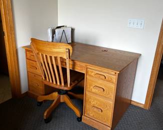 . . . nice oak desk and chair
