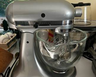 . . . silver Kitchen Aid mixer