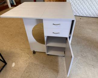 Double Drop Leaf Sewing Table w Storge