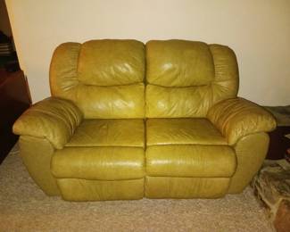 Leather loveseat