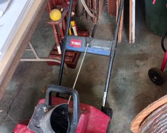 Gas powered snow thrower Toro