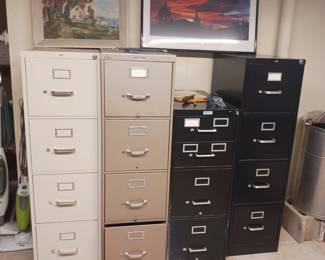 upright filing cabinets $5 each