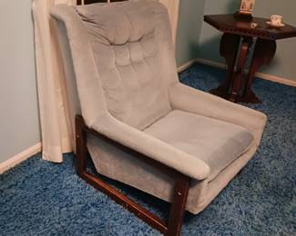Mid-century armchair upholstered