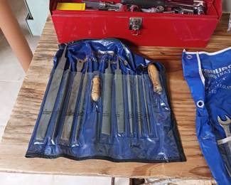Tons of hand tools including this set of files