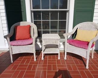Wicker patio furniture