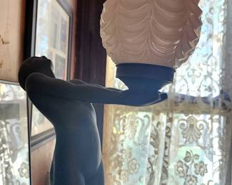 Art Deco Style Nude Figural Lamp
