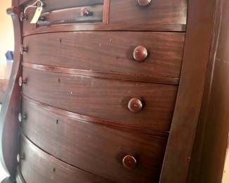 Antique 19th C. Mahogany Empire Chest of Drawers