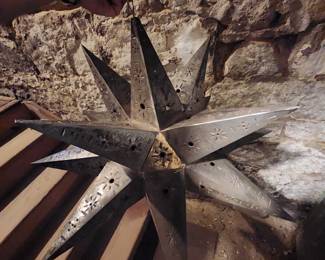Large Galvanized Steel Star Ceiling Medallion