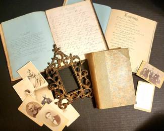 Early 19th Century Scrap Albums, CDV's and Frame
