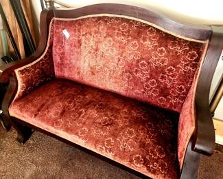 Antique Upholstered Loveseat