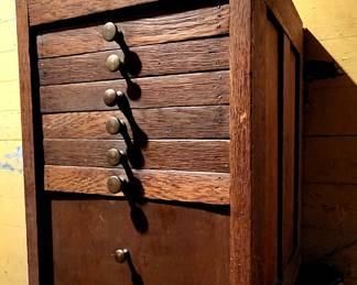 Antique Oak Tool Chest