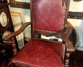 Antique Upholstered Armchair