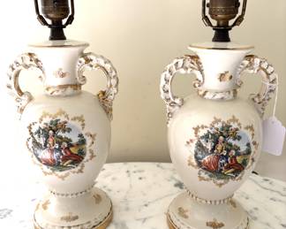 Vintage Courting Couple Lamps