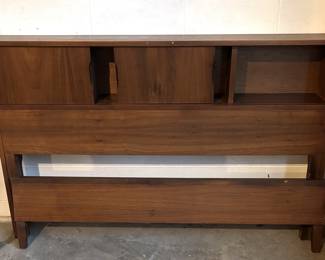 1950's Bookcase Headboard, Footboard & Rails