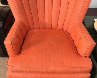 Vintage Naugahyde Fanback Side Chair