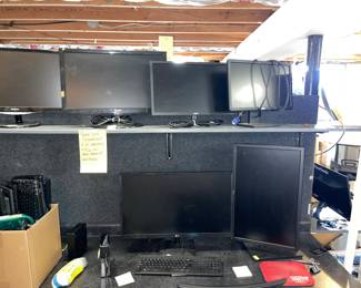 Monitors and keyboards
